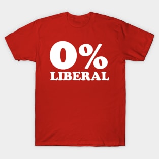 0% Liberal Favorite Repulican Conservatives T-Shirt